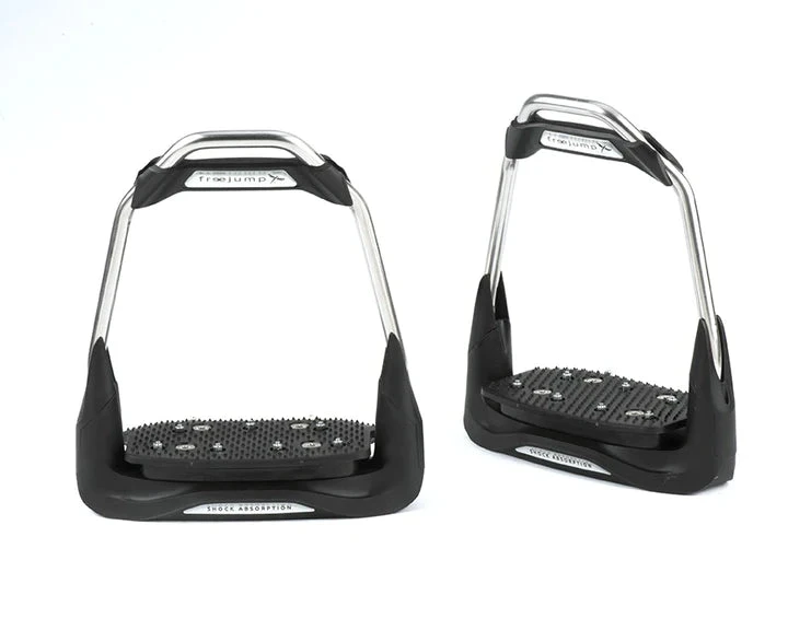 FreeJump Air's Stirrups- 00-00 Flat Platform, Straight Eye