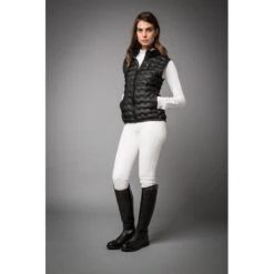 Alessandro Albanese Women's Varena Padded Seamless Vest - Black -Equestrian Supply Shop 304290 800 800