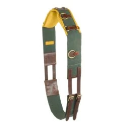 Camelot Premium 10-Ring Surcingle - Green/Brown