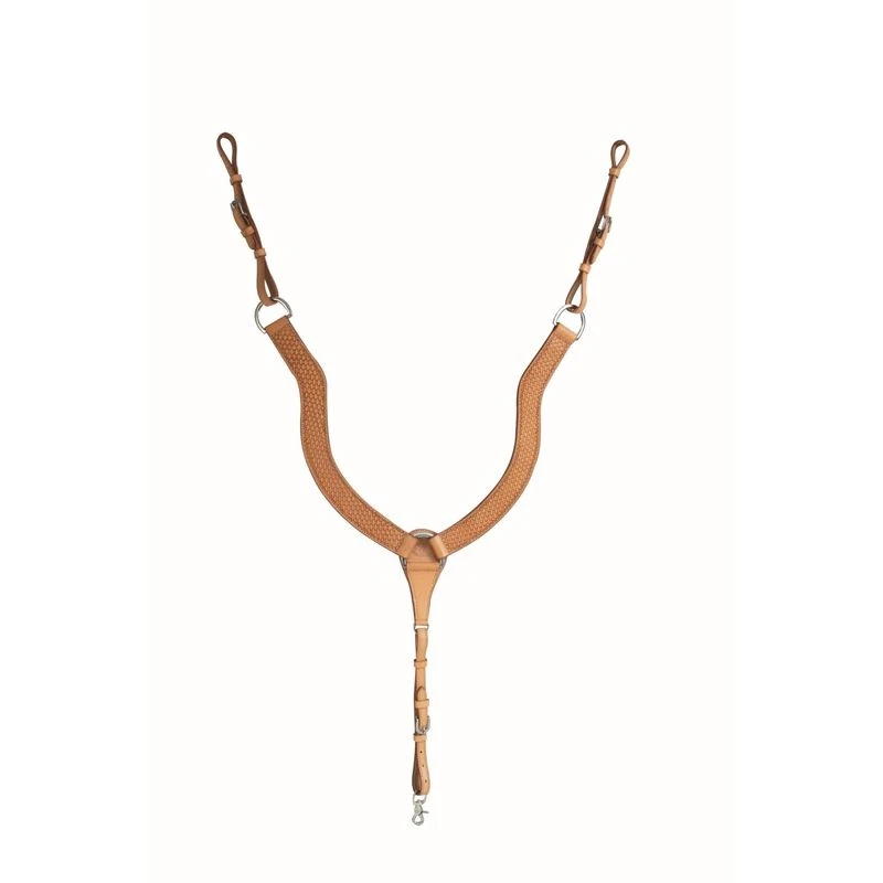 Western Rawhide Country Legend Basketweave Breastcollar - Golden Tan 1 Western Rawhide Country Legend Basketweave Breastcollar - Golden Tan