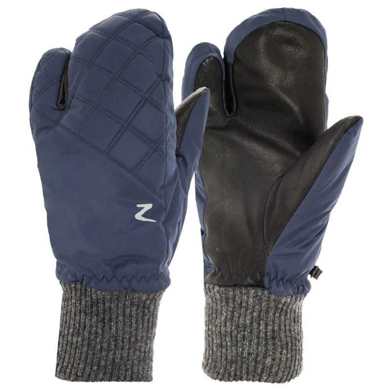 Horze Padded Three Finger Winter Mittens - Peacoat Dark Blue 1 Horze Padded Three Finger Winter Mittens - Peacoat Dark Blue