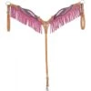 Western Rawhide Country Legend Gator And Feathers Breastcollar - Golden/Pink