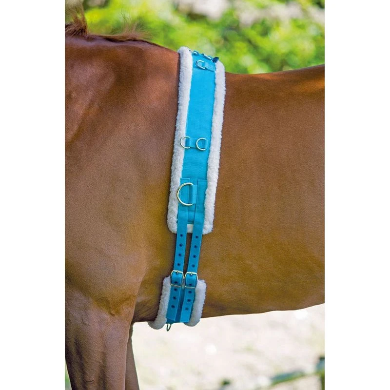 Shires Nylon Roller With Fleece Padding - Blue 1 Shires Nylon Roller With Fleece Padding - Blue