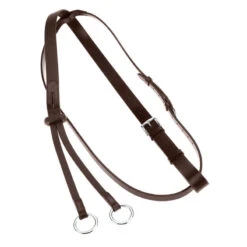 Horze Leather Running Martingale - Dark Brown