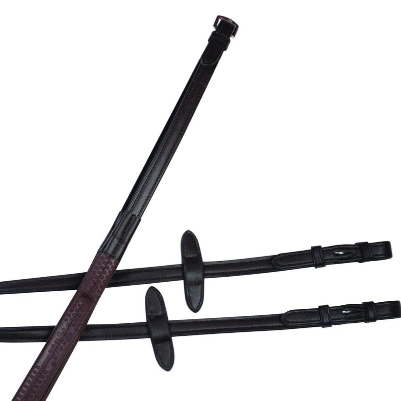 Collegiate Syntovia+ Rubber Reins - Brown 1 Collegiate Syntovia+ Rubber Reins - Brown