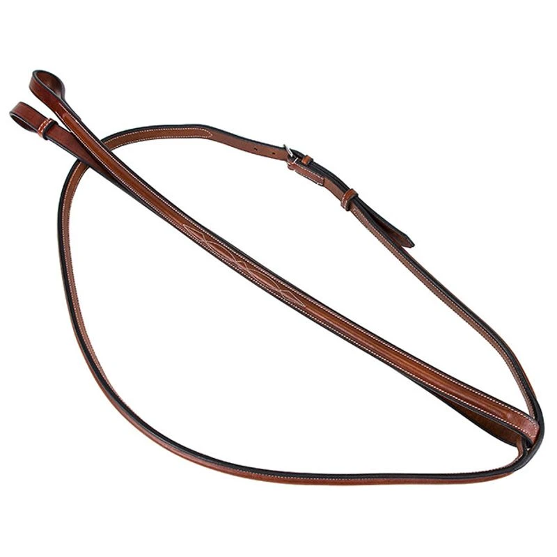 M. Toulouse Fancy Stitched Raised Standing Martingale - Cognac 1 M. Toulouse Fancy Stitched Raised Standing Martingale - Cognac