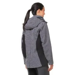 Kerrits Women's Rein Check Waterproof Shell - Black Houndstooth Plaid -Equestrian Supply Shop 681769 800 800