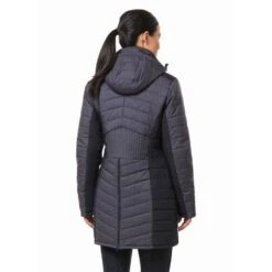 Kerrits Women's Horsey Houndstooth Insulated Parka - Peppercorn Houndstooth/Black -Equestrian Supply Shop 694518 800 800