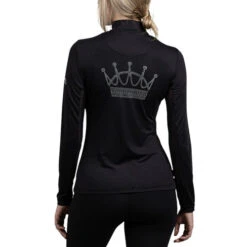 Kastel Denmark Crystal Crown Sun Shirt -Equestrian Supply Shop crystal crown LS black back LSCCB kastel 63163.1642032221