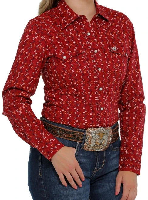 Cinch Ladies Print Snap Shirt 7 Cinch Ladies Print Snap Shirt - Image 7