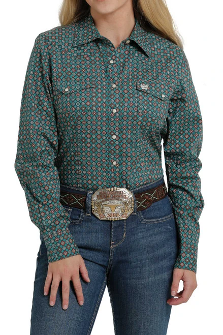 Cinch Ladies Print Snap Shirt 2 Cinch Ladies Print Snap Shirt - Image 2