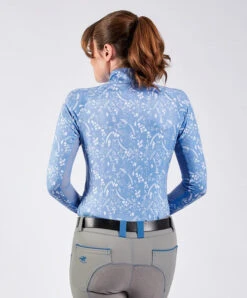 Piper 1/4 Zip Sun Shirt Long Sleeve Prints -Equestrian Supply Shop piper print sun shirt ls toile.hs back 29332 smartpak 16878.1690575118