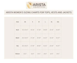 Arista Catori Quarter Zip Shirt -Equestrian Supply Shop size chart arista 47703.1672851879