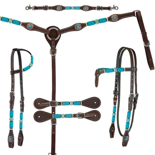 Circle Y Turquoise Round Up Breast Collar 3 Circle Y Turquoise Round Up Breast Collar - Image 3